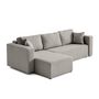 Voir la diapositive 5 : BEST MOBILIER Topaze - canapé d'angle réversible - 4 places - convertible avec coffre - en tissu bouclette