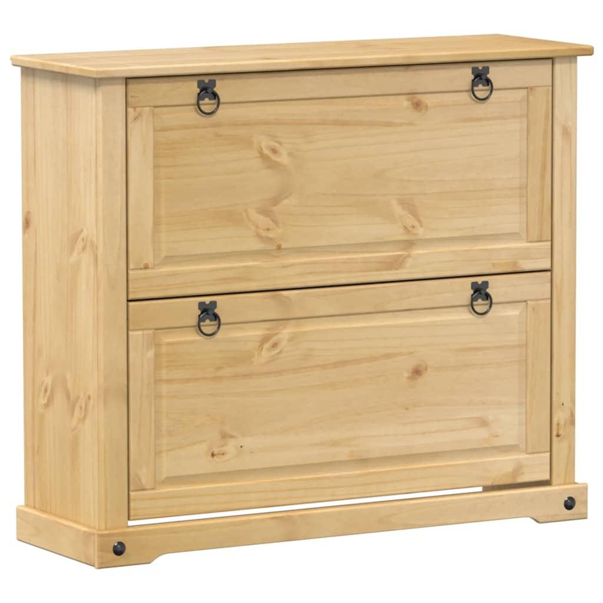 Voir la diapositive 2 : VIDAXL Armoire a chaussures  99x32x85 cm bois de pin massif
