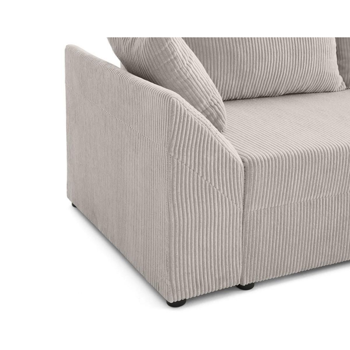 BEST MOBILIER Mike - canapé d'angle réversible - 4 places - convertible avec coffre - en velours côtelé