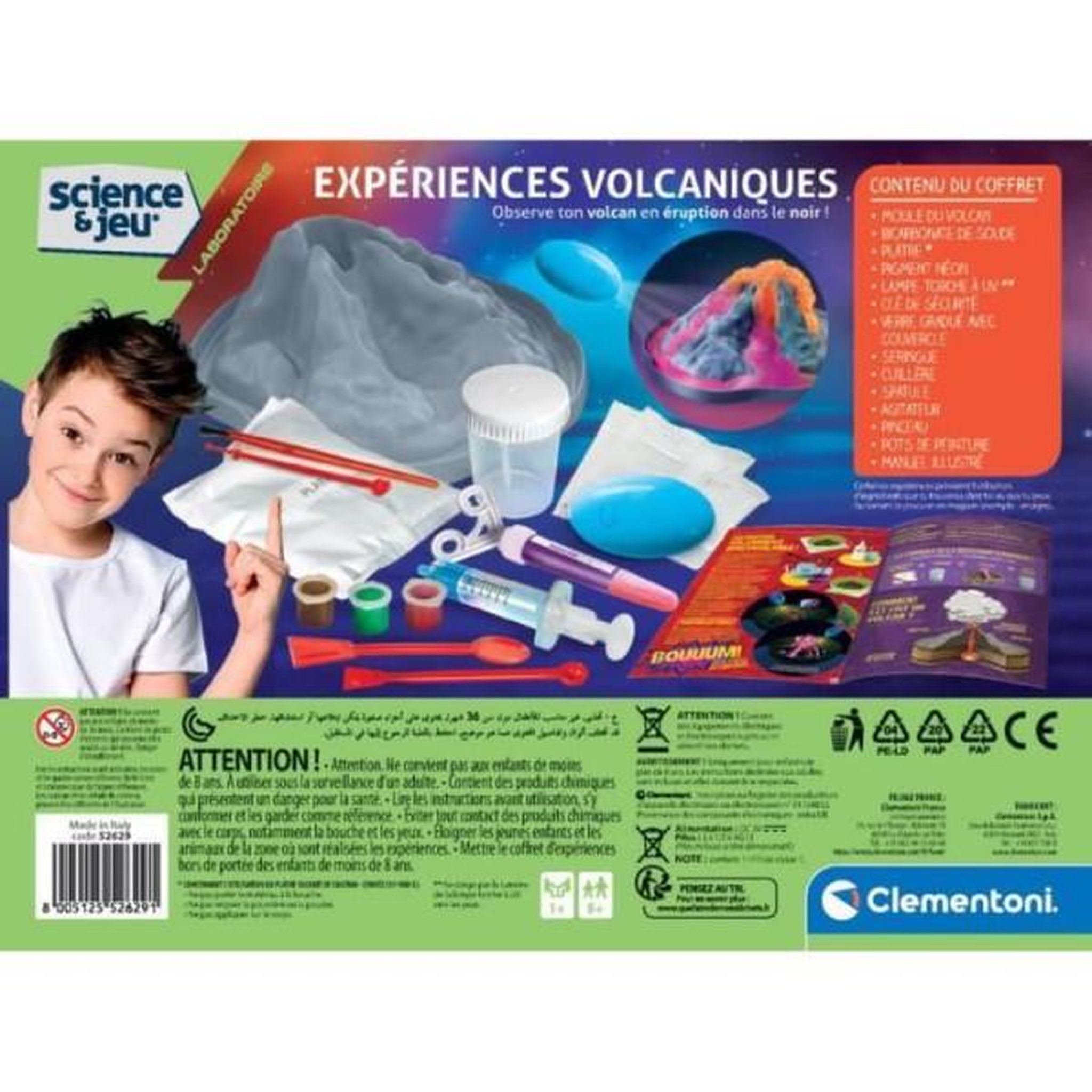 Voir la diapositive 4 : CLEMENTONI Clementoni - 52629 - expériences volcaniques