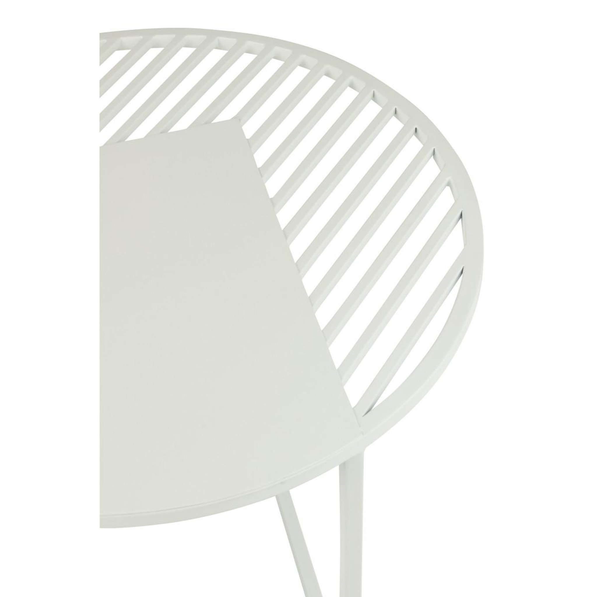 Voir la diapositive 4 : J-LINE Lot de 2 tables d'appoint de jardin  celie  60cm blanc