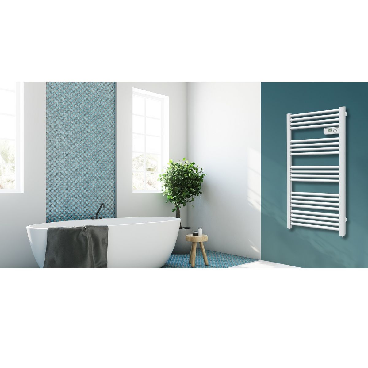 CARRERA Sèche-serviettes électrique LCD 750W - sans fluide