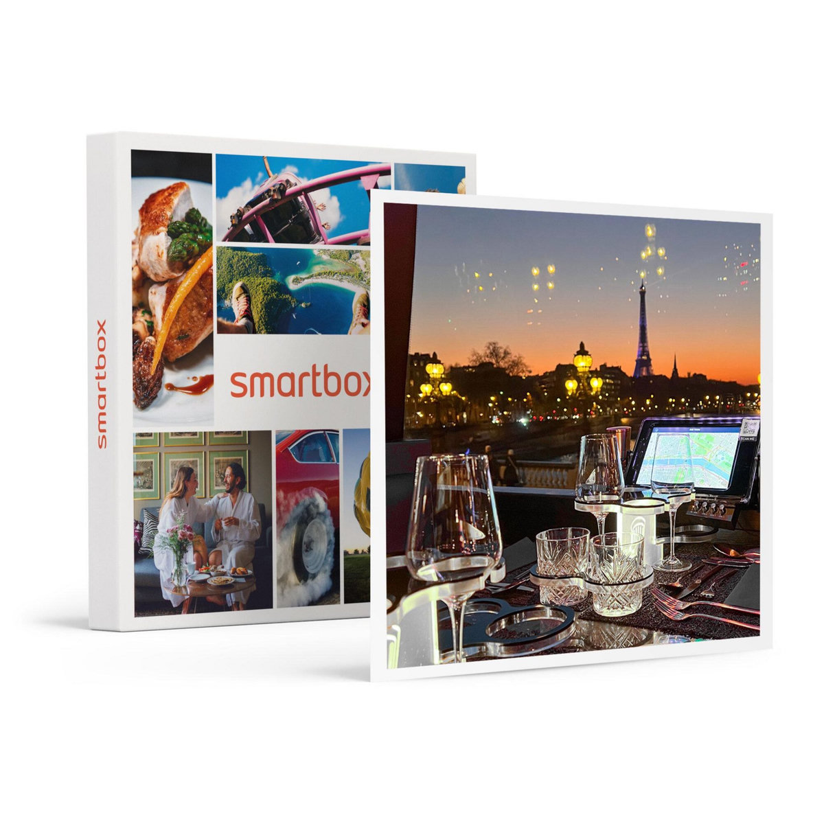 Smartbox Dîner insolite 3 plats avec visite de Paris dans le bus à impériale Le Saint-Germain 1920 - Coffret Cadeau Gastronomie