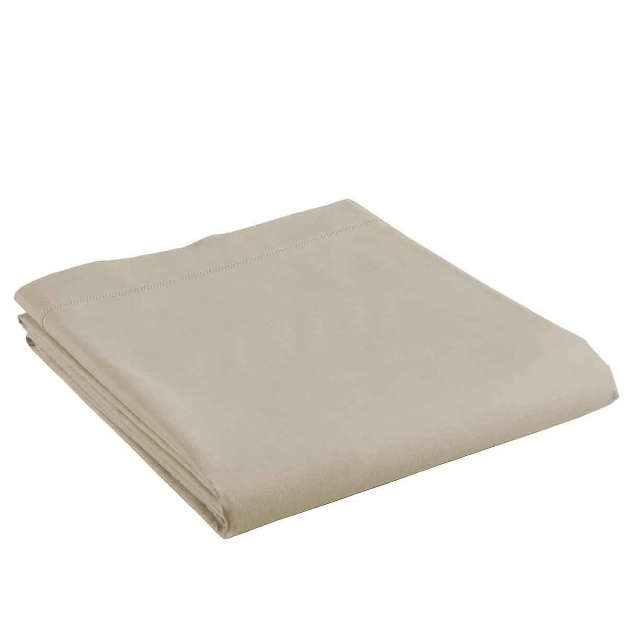Voir la diapositive 2 : Douceur d'Intérieur Drap plat en coton  biolina  180x290cm taupe