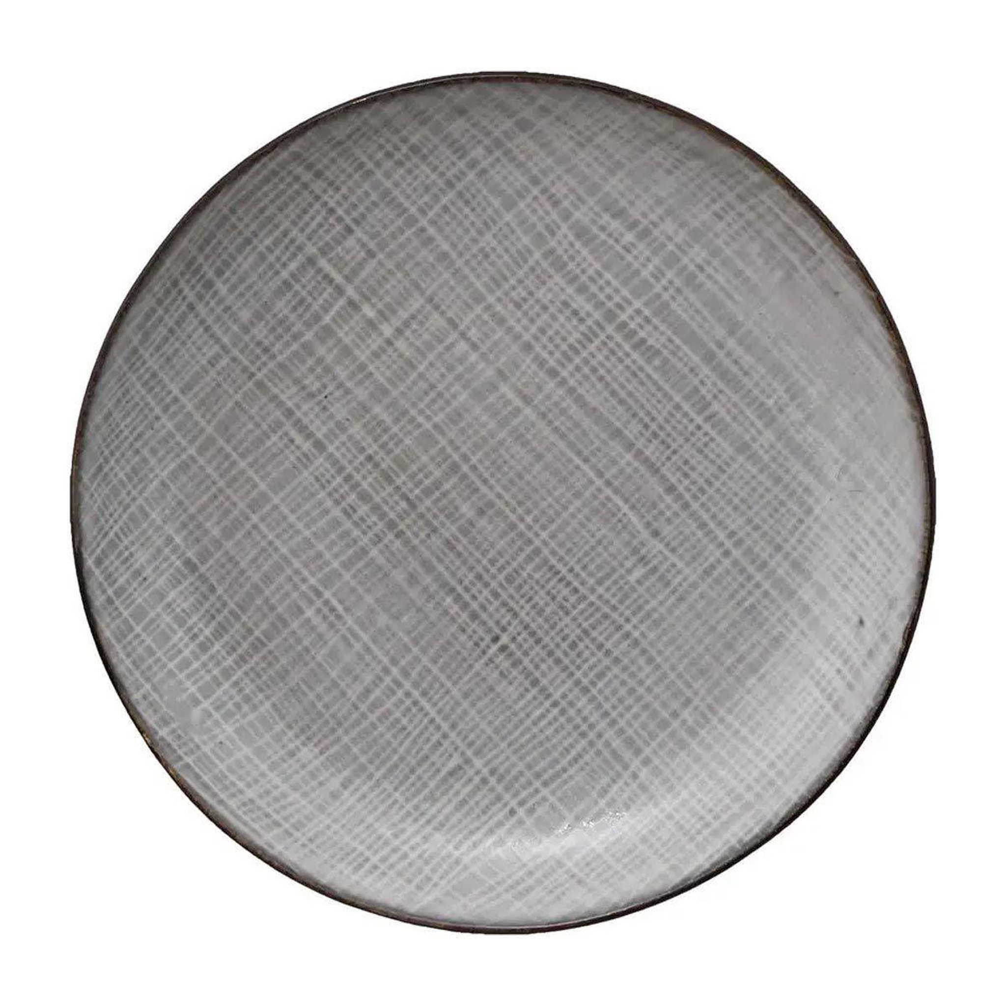 Voir la diapositive 1 : SECRET DE GOURMET Lot de 6 assiettes à dessert  sarah  20cm gris