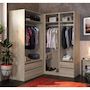 Voir la diapositive 3 : MARKET24 Module dressing d'angle - Décor chene - 3 étageres - 1 tringle a vetements - L100 x P66 x H200 cm