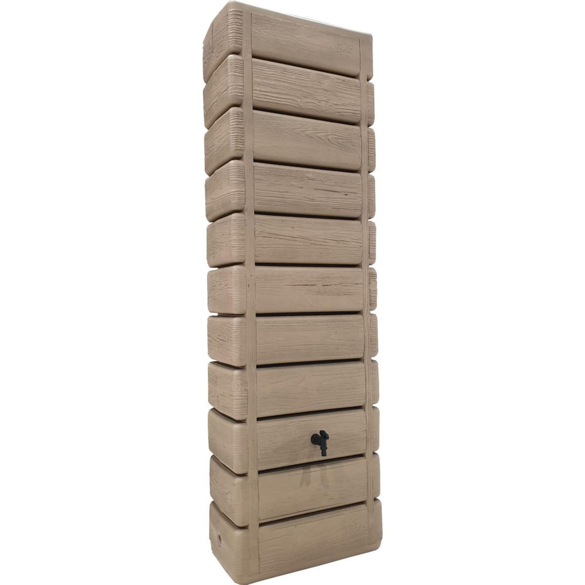 Belli Récupérateur d'eau mural aspect bois Beige - 300L - WOOD