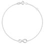 Voir la diapositive 1 : L'ATELIER D'AZUR Bracelet Or Blanc - Motif Infini Infinity Pavé de Zirconiums - Femme