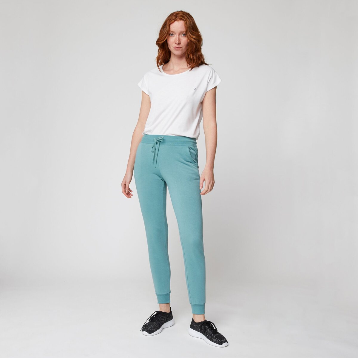 INEXTENSO Pantalon détente vert kaki femme