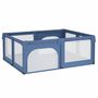 Voir la diapositive 2 : VIDAXL Parc pour bebe avec 2 portes Bleu clair Tissu Oxford