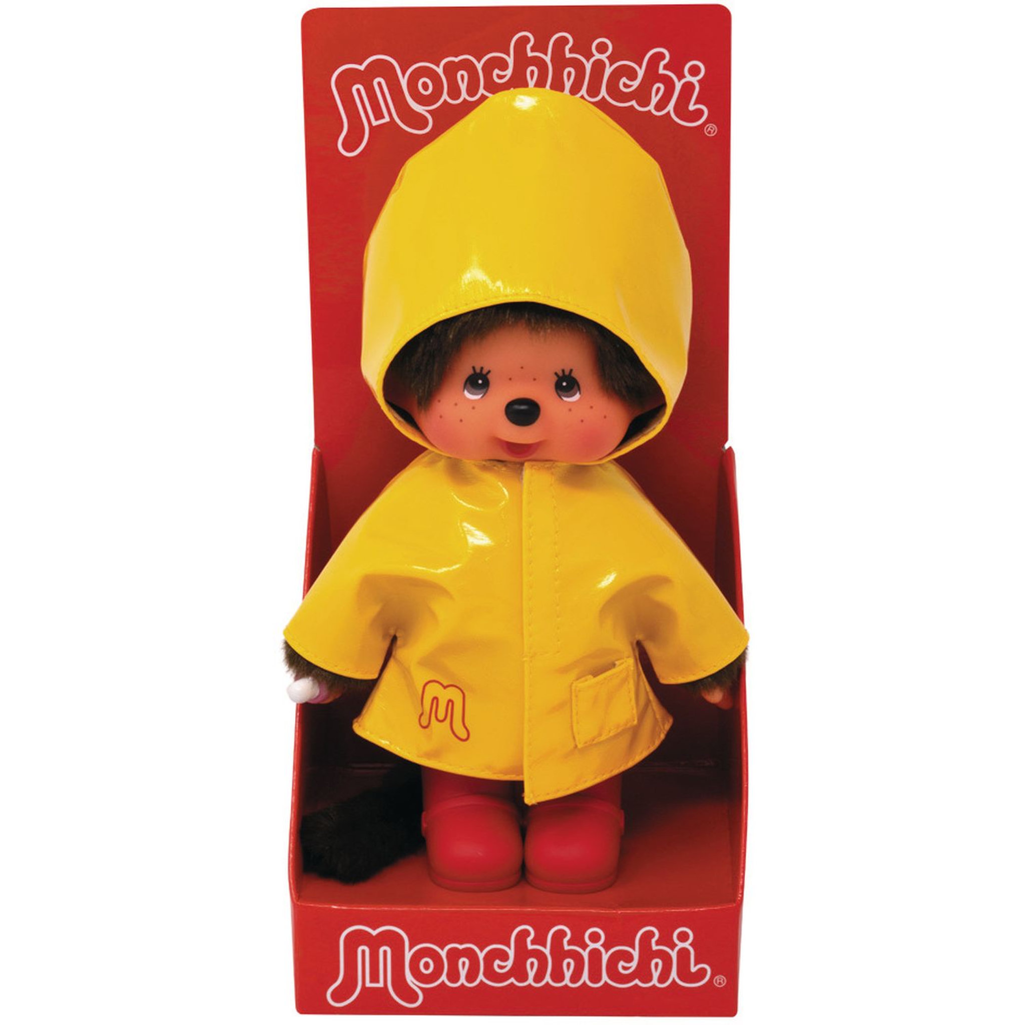 Voir la diapositive 2 : BANDAI Peluche Monchhichi iconique jaune 20 cm