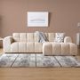 Voir la diapositive 2 : CONCEPT USINE Canapé d'angle 3 places nuage en velours beige SALFORD
