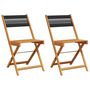 Voir la diapositive 2 : VIDAXL Chaises de bistrot lot de 2 noir bois d'acacia et corde