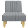 Voir la diapositive 4 : VIDAXL Chaise longue gris clair tissu