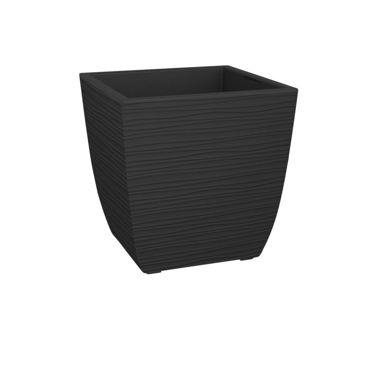 Eda Pot de fleur Stone Diva carré avec bac amovible 43,5 x 44,2 cm- Eda