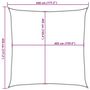 Voir la diapositive 6 : VIDAXL Voile d'ombrage 160 g/m^2 Creme 4,5x4,5 m PEHD