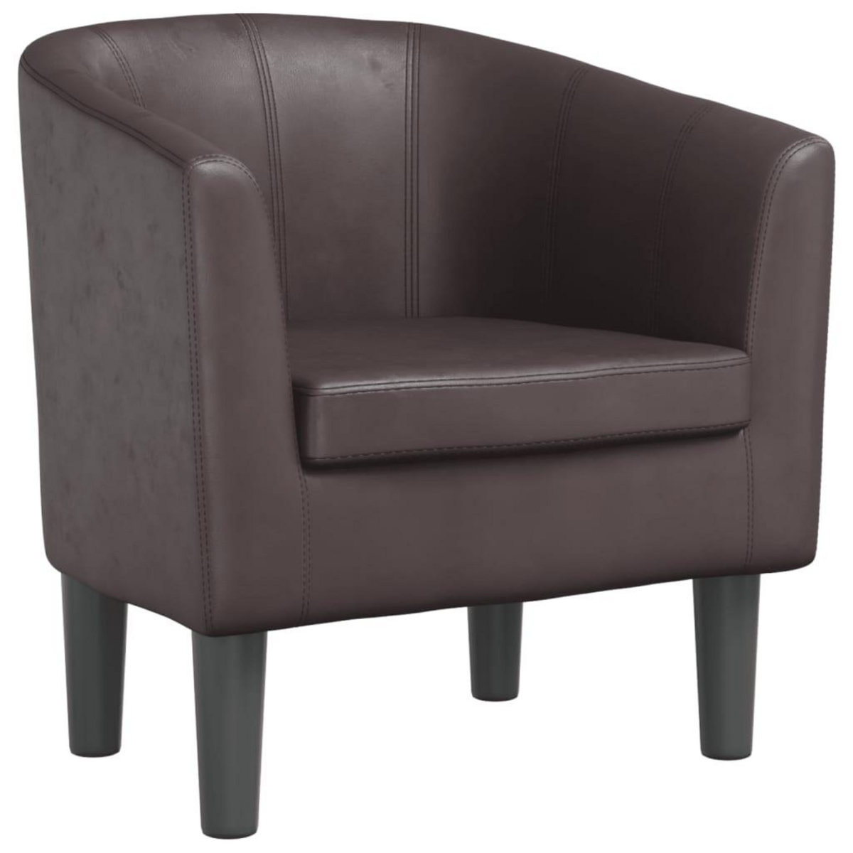 VIDAXL Fauteuil marron similicuir
