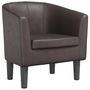 Voir la diapositive 2 : VIDAXL Fauteuil marron similicuir