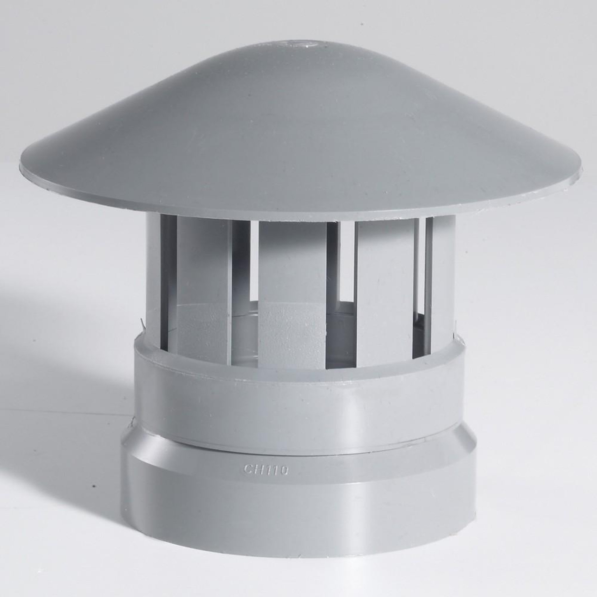 GIRPI Chapeau de ventilation femelle pvc gris GIRPI, Diam.100 mm