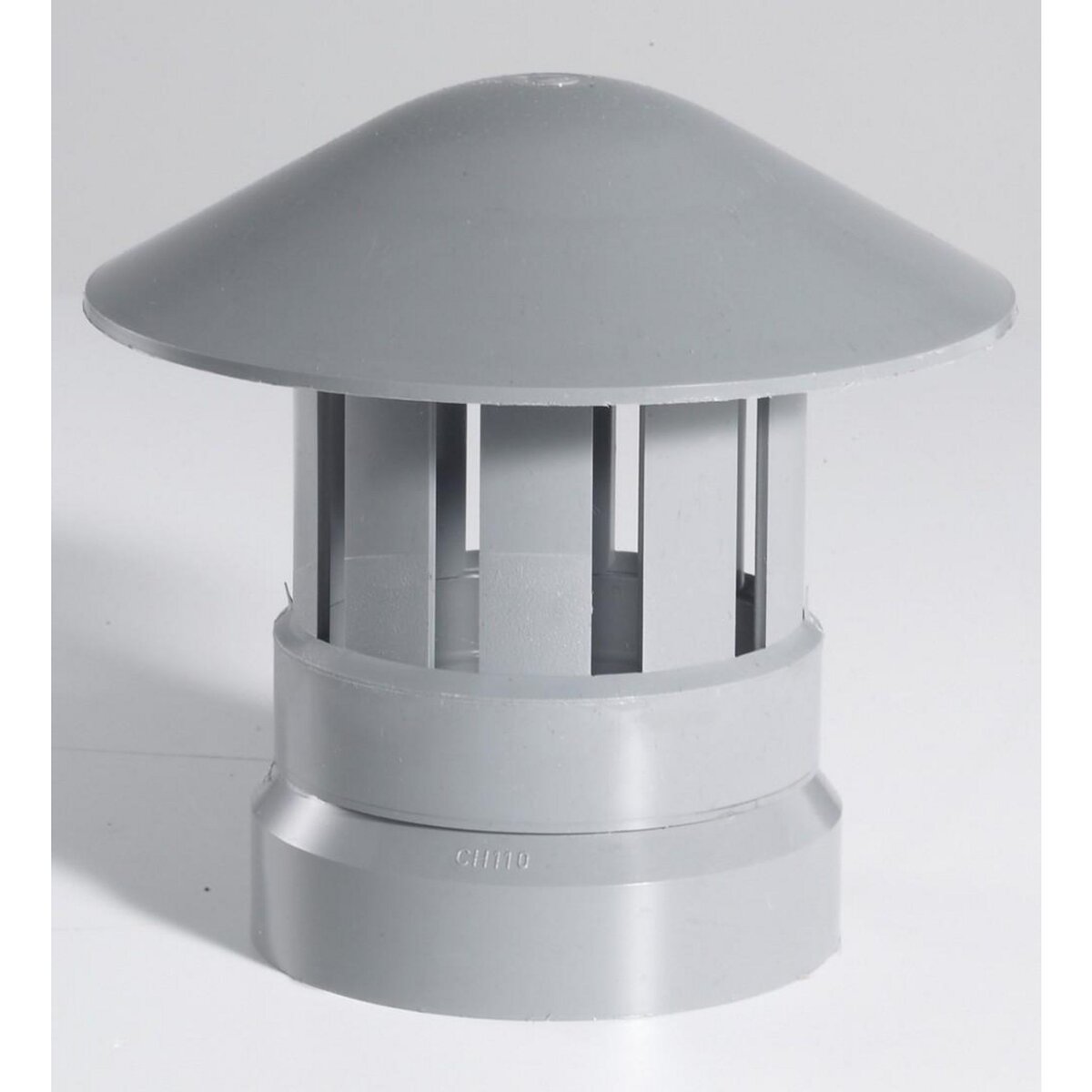 GIRPI Chapeau de ventilation femelle pvc gris GIRPI, Diam.100 mm