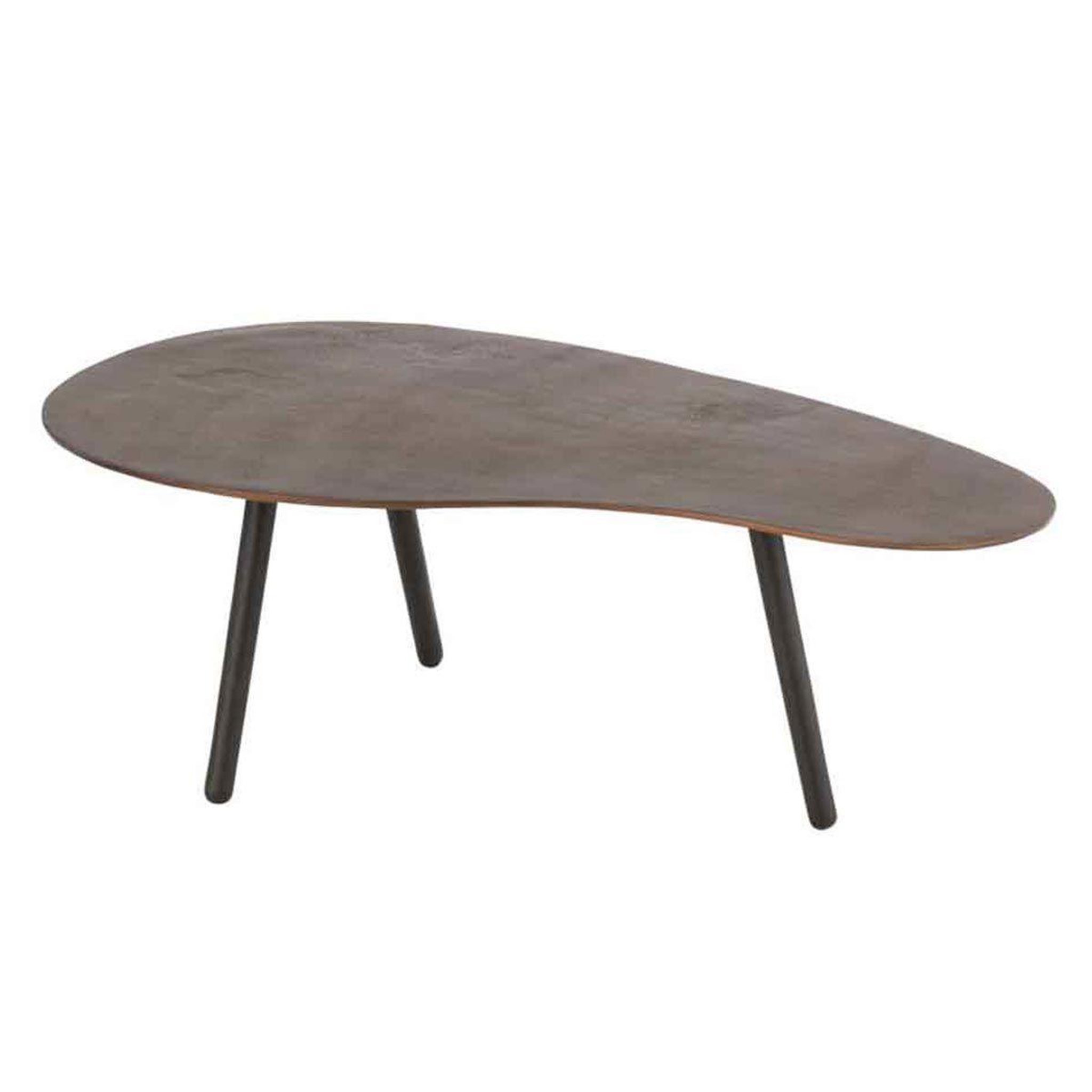 J-LINE Table basse design  goutte  89cm marron