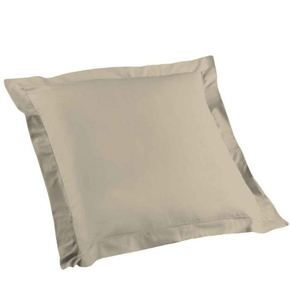 Paris Prix Taie d'Oreiller en Coton Bio  Biolina  63x63cm Taupe