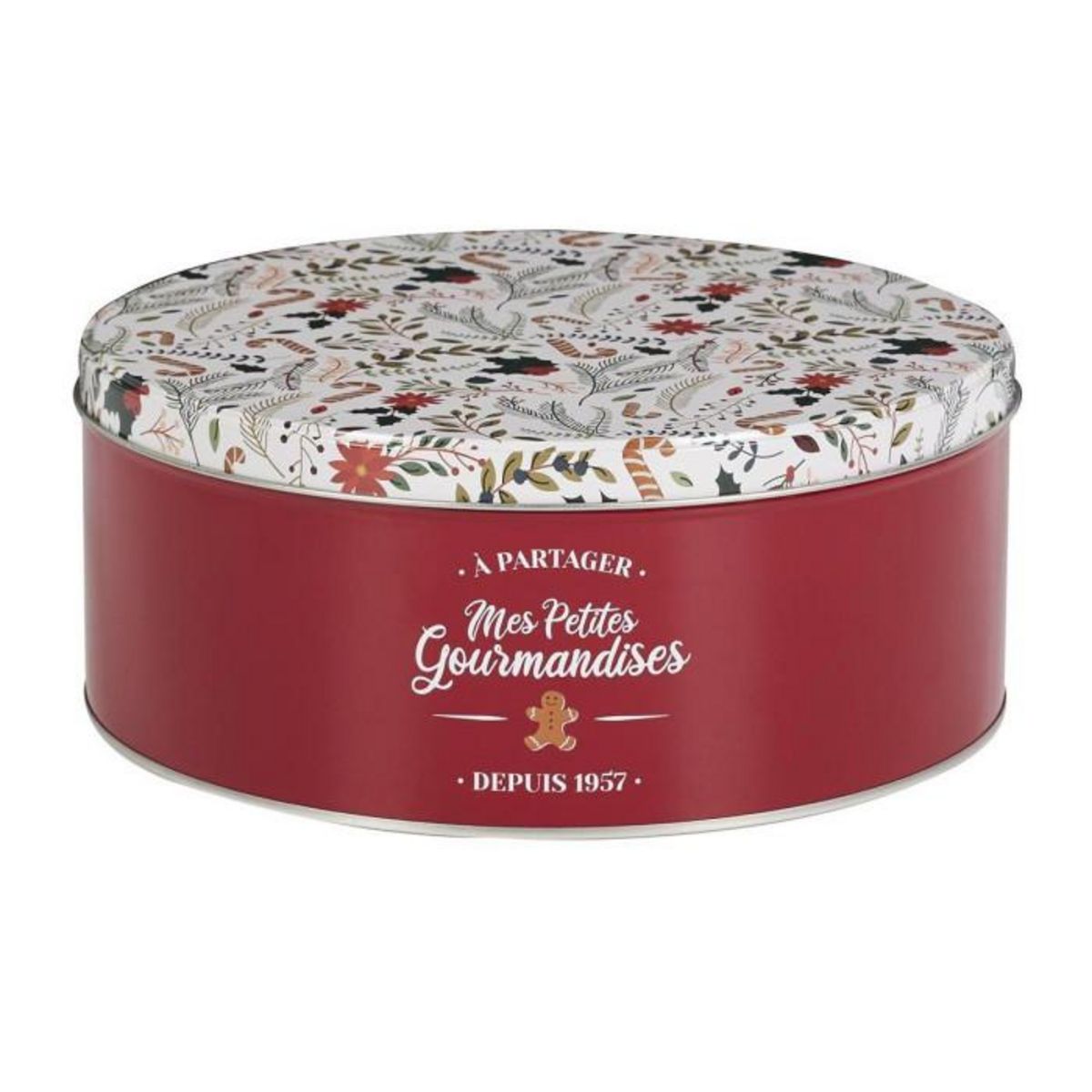 Paris Prix Lot de 3 Boîtes en Métal  Mes Petites Gourmandises  25cm Rouge