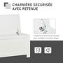 Voir la diapositive 4 : HOMCOM HOMCOM Coffre malle de rangement 81L x 40l x 46H cm MDF blanc