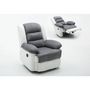 Voir la diapositive 1 : Habitat et Jardin Fauteuil relax  Buckingham  - 85 x 93 x 100 cm - Blanc / Gris clair