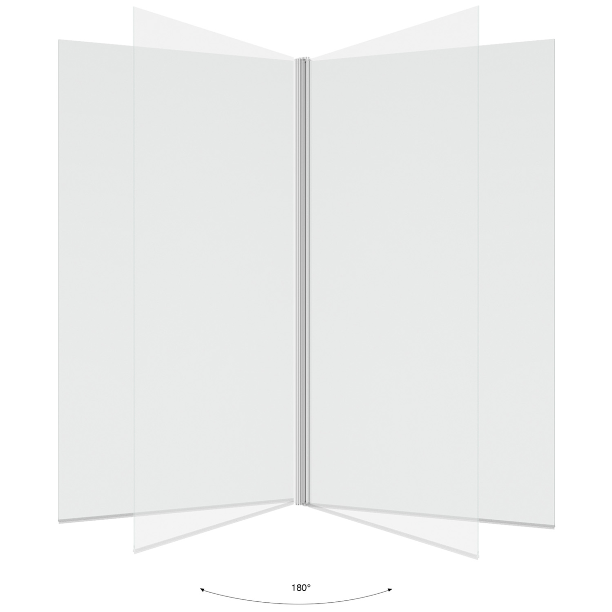ID MARKET Pare baignoire 1 volet 70x120 cm avec profilé en aluminium argenté