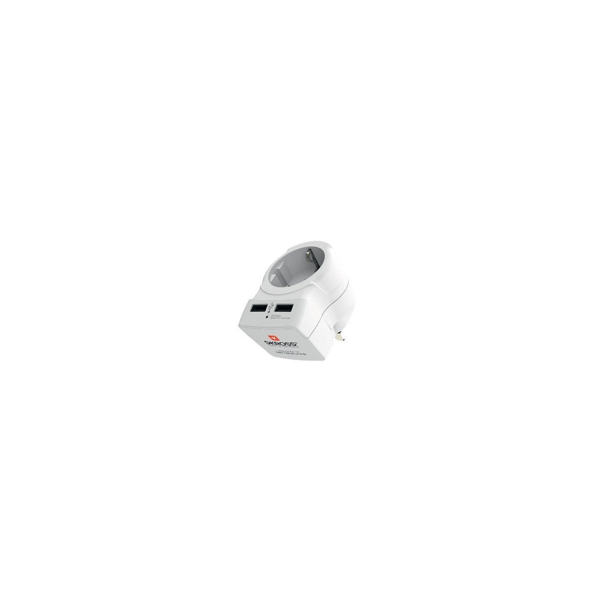 Skross Adaptateur de voyage europe vers uk + 2 usb-a