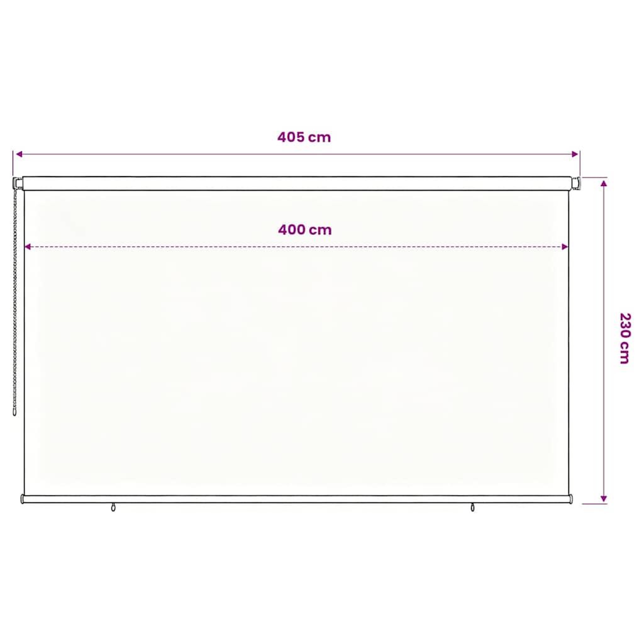 Voir la diapositive 6 : VIDAXL Store roulant d'exterieur 405 (l) x 230 (h) cm bleu hdpe