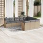 Voir la diapositive 1 : VIDAXL Salon de jardin avec coussins 10 pcs beige resine tressee
