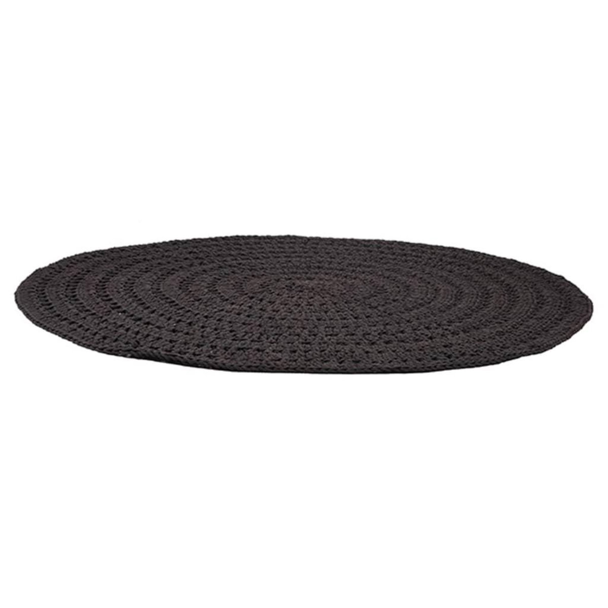 LABEL51 LABEL51 Tapis tricote Coton Rond 150 cm Noir