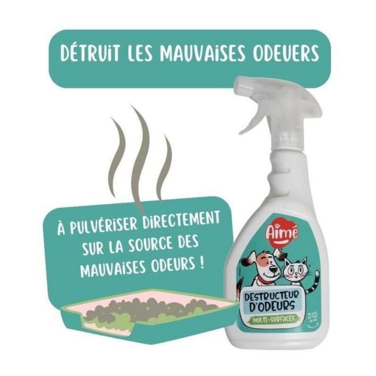 AIME AIME Spray Destruct'odeur urines animaux - 500 ml