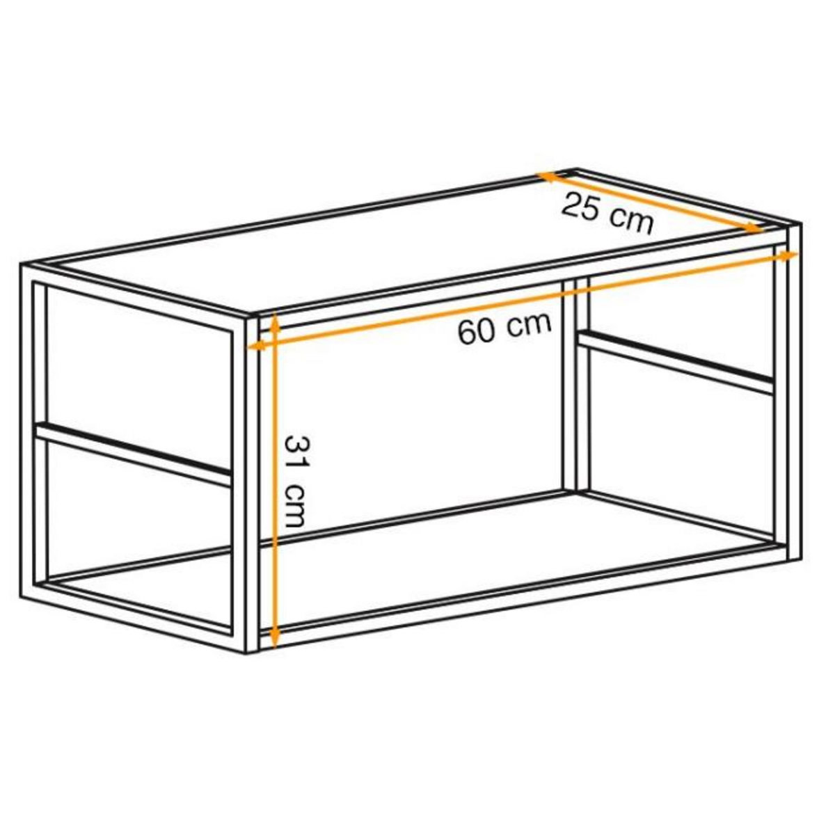 Paris Prix Étagère 1 Case Design  Switch RM  60cm Noir