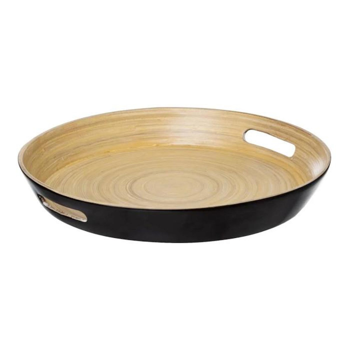 FIVE Plateau Rond en Bambou  Modern  42cm Charbon