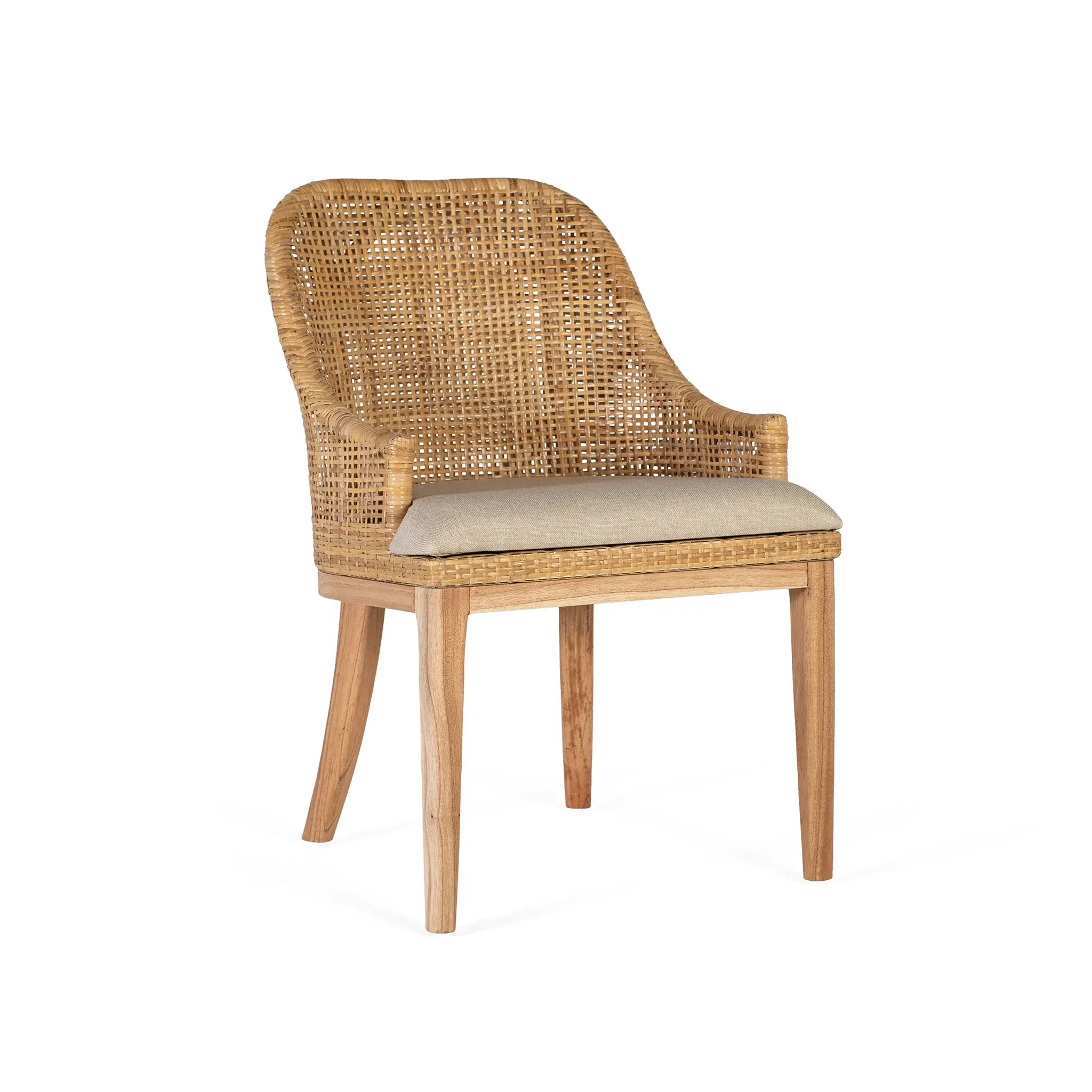 GINER Y COLOMER SL Lot de 2 chaises de salle à manger en bois d'acajou style colonial contemporain