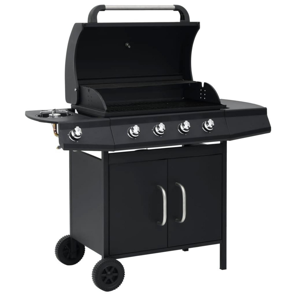 VIDAXL Barbecue a gaz 4+1 zones de cuisson Noir Acier
