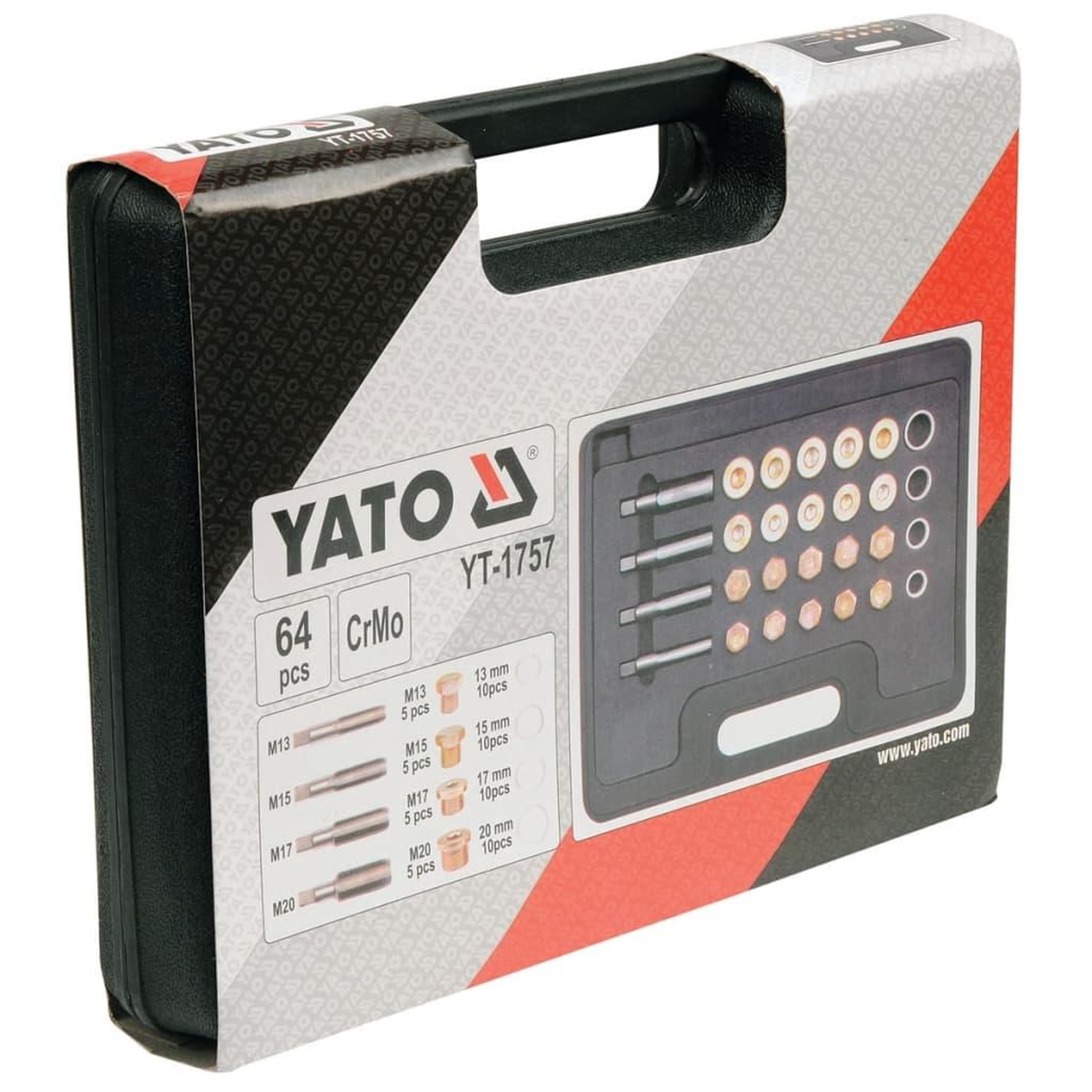 Voir la diapositive 2 : YATO YATO Ensemble de reparation a filetage pour bac a huile