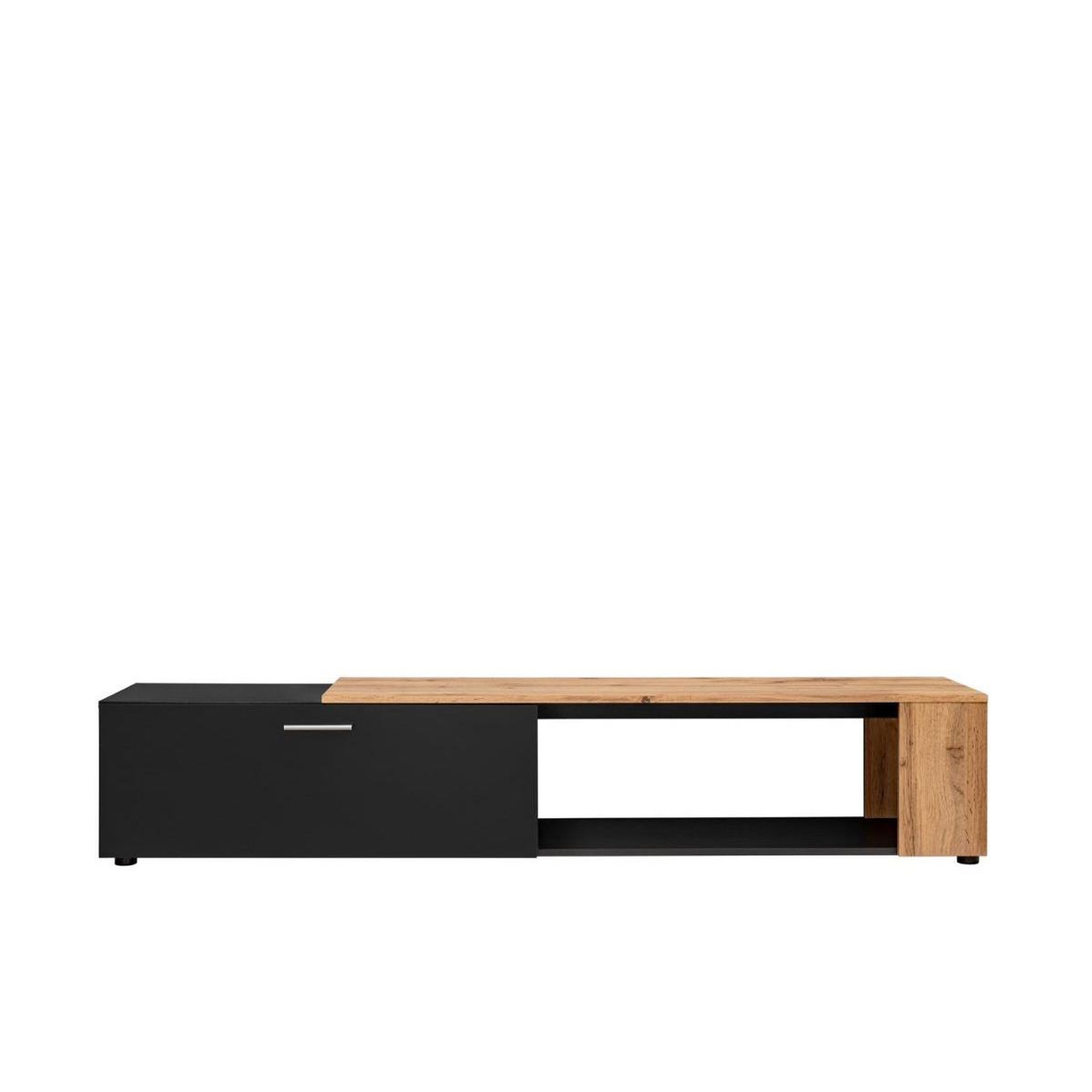 Voir la diapositive 4 : Paris Prix Meuble tv design  rtv maze ii  200cm noir & naturel