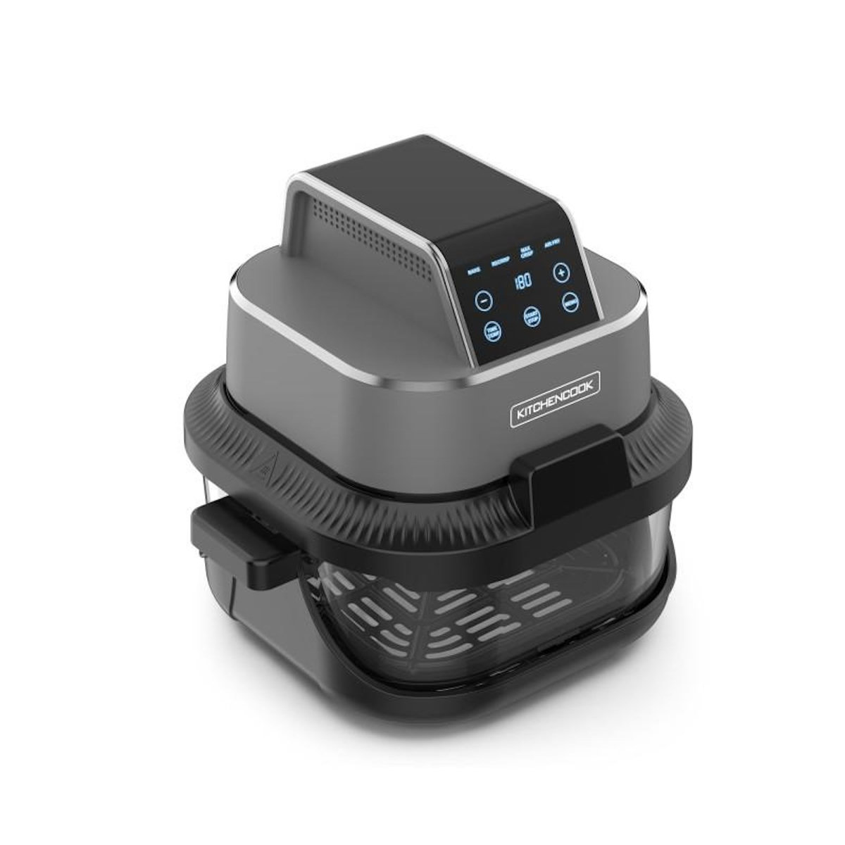KITCHENCOOK Kitchencook - Crispx - Friteuse à Air Panoramique - 2 Récipients En Verre - 4 Programmes - 1500w