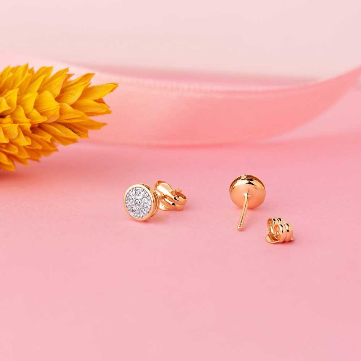 L'ATELIER D'AZUR Boucles d'Oreilles Or 18 Carats 750 Jaune et Zirconiums