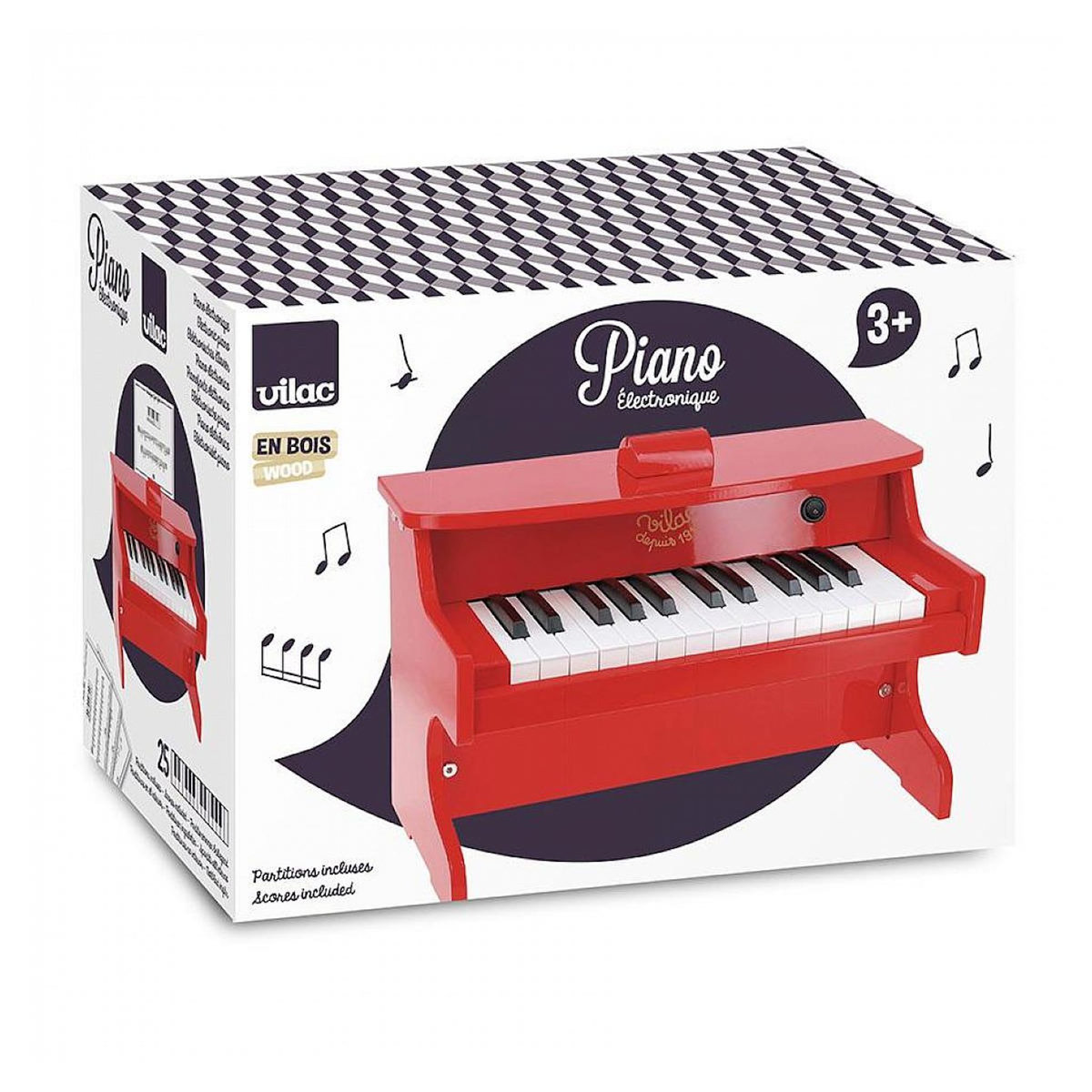 Vilac E piano rouge - avec piles -