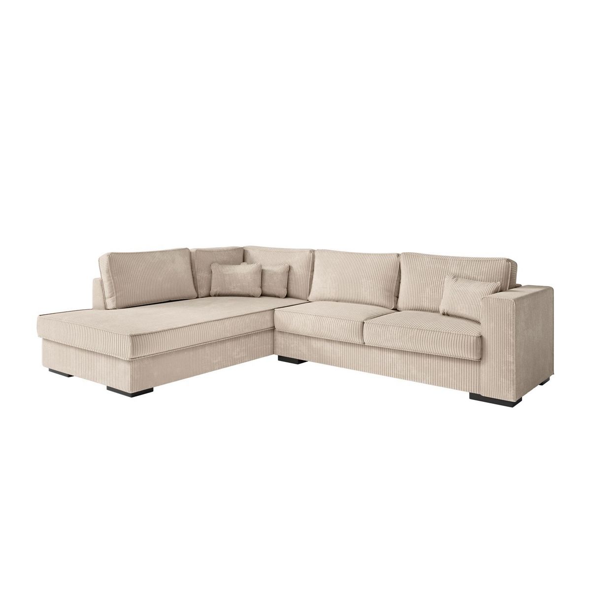 Canapé d'angle gauche 4 places velours cotelé  PENELOPE