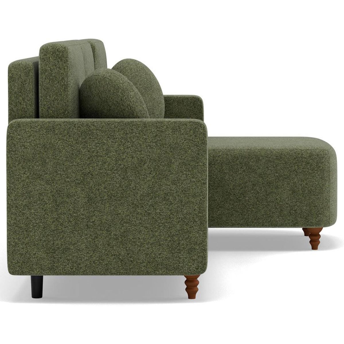 BEST MOBILIER Calypso - canapé d'angle réversible 4 places convertible avec coffre en tissu