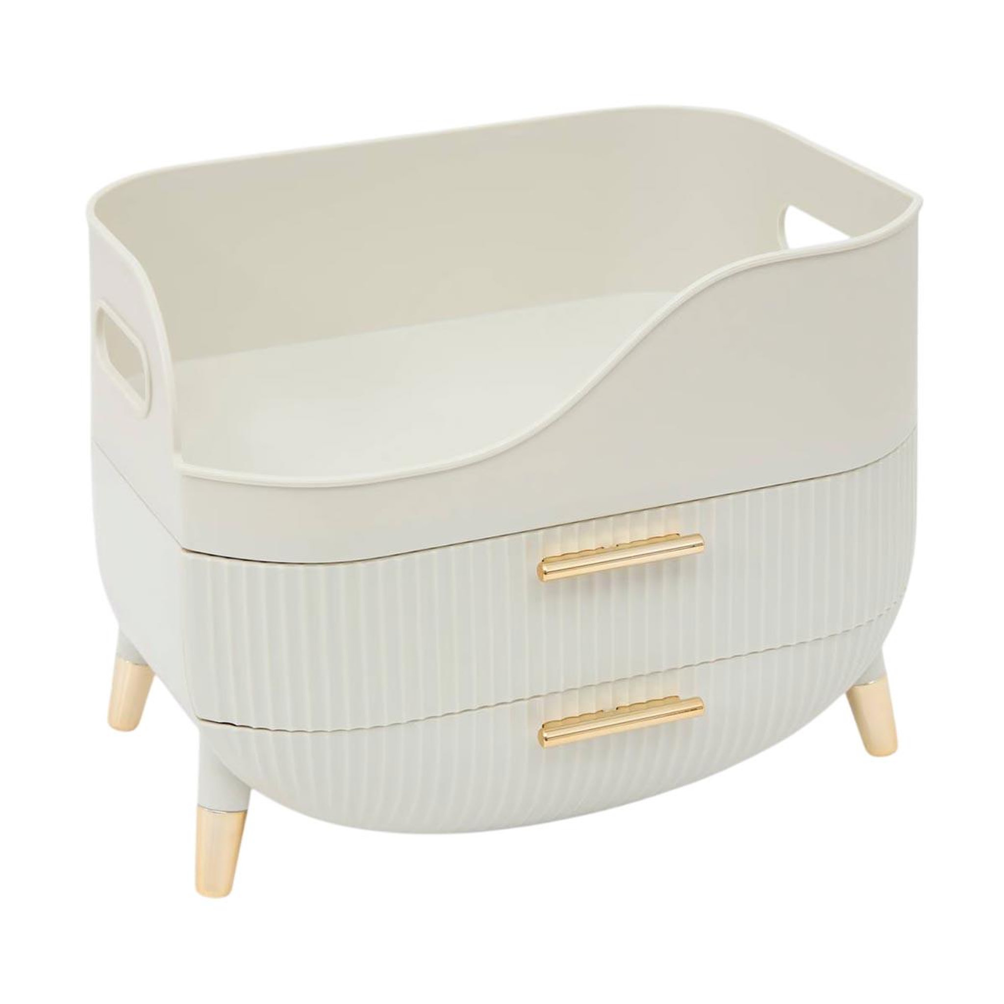 FIVE Organiseur 2 tiroirs  alba  26cm beige