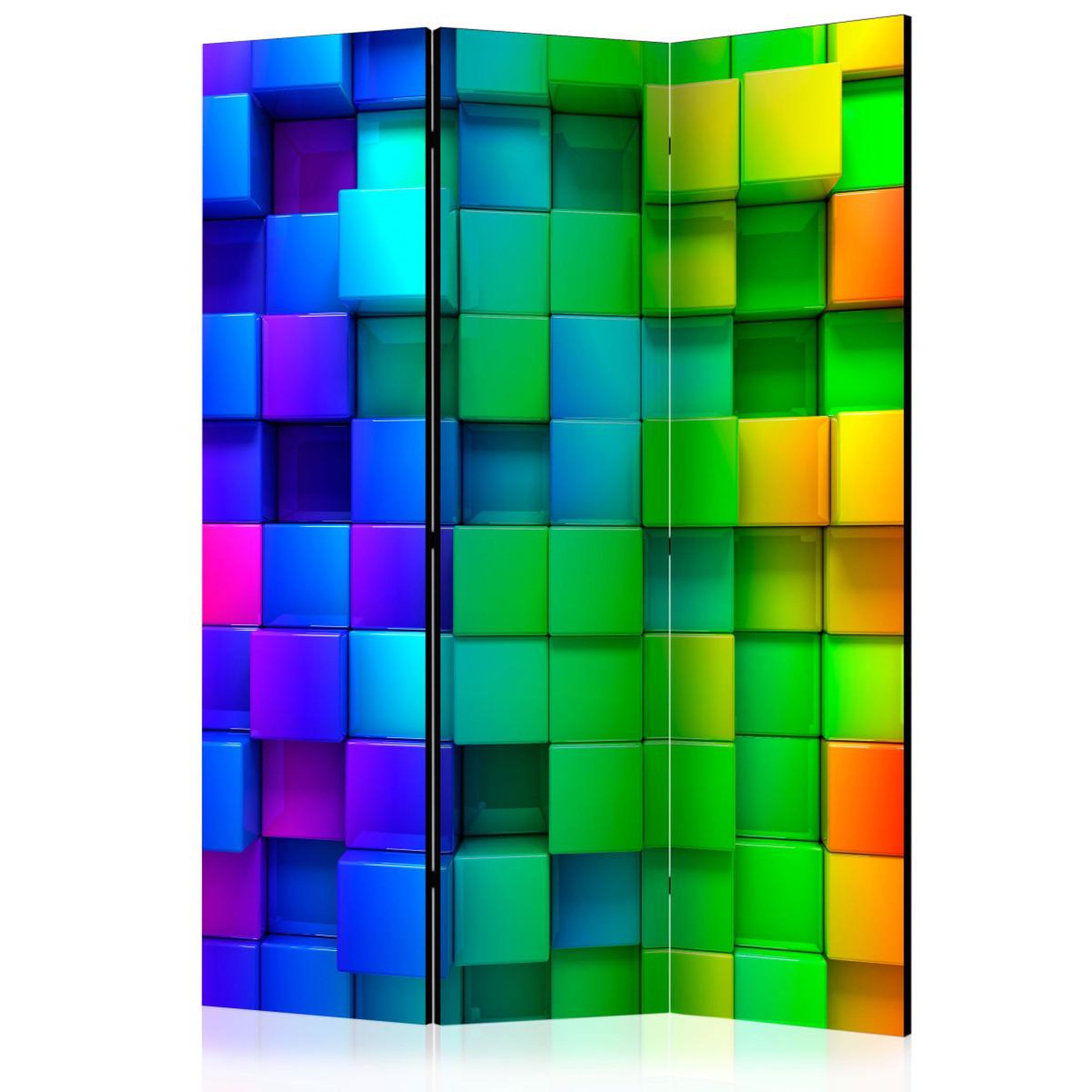 Paris Prix Paravent 3 volets  colourful cubes  135x172cm