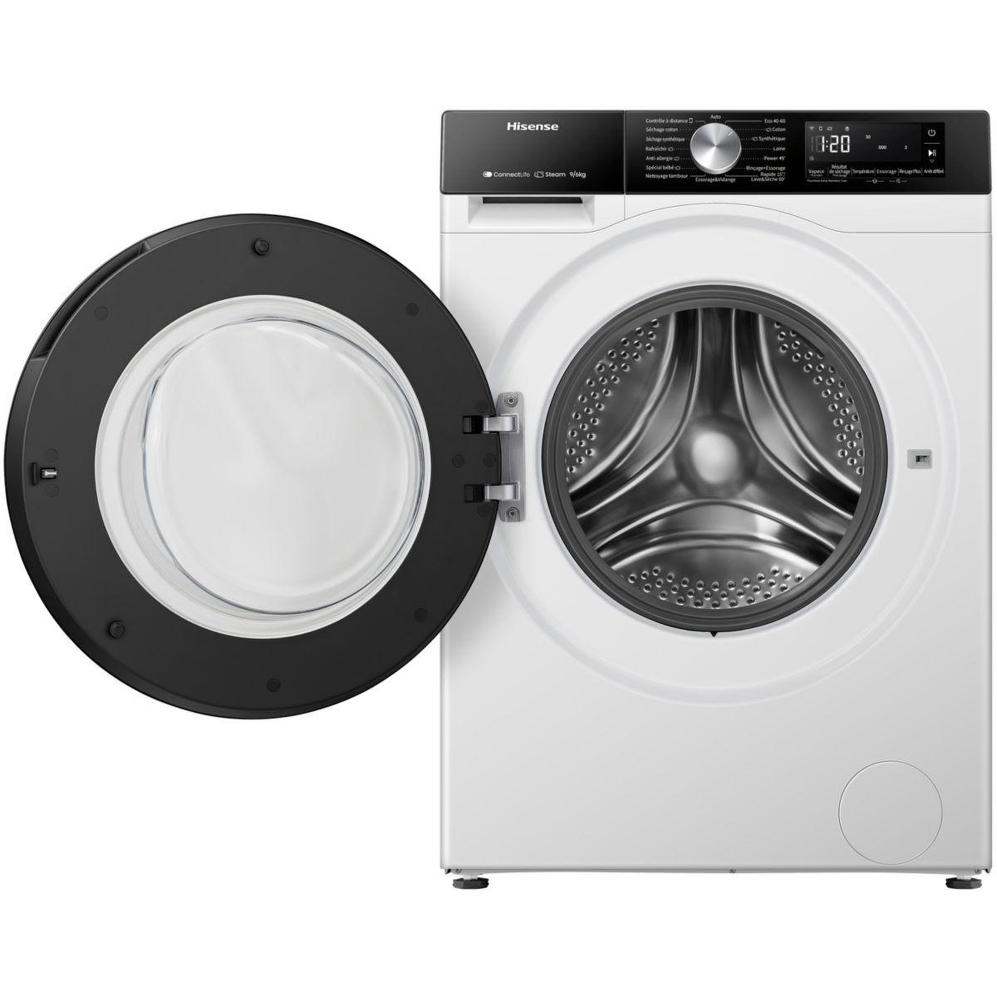 Voir la diapositive 3 : Hisense Lave linge séchant hublot WD3S9043BW3