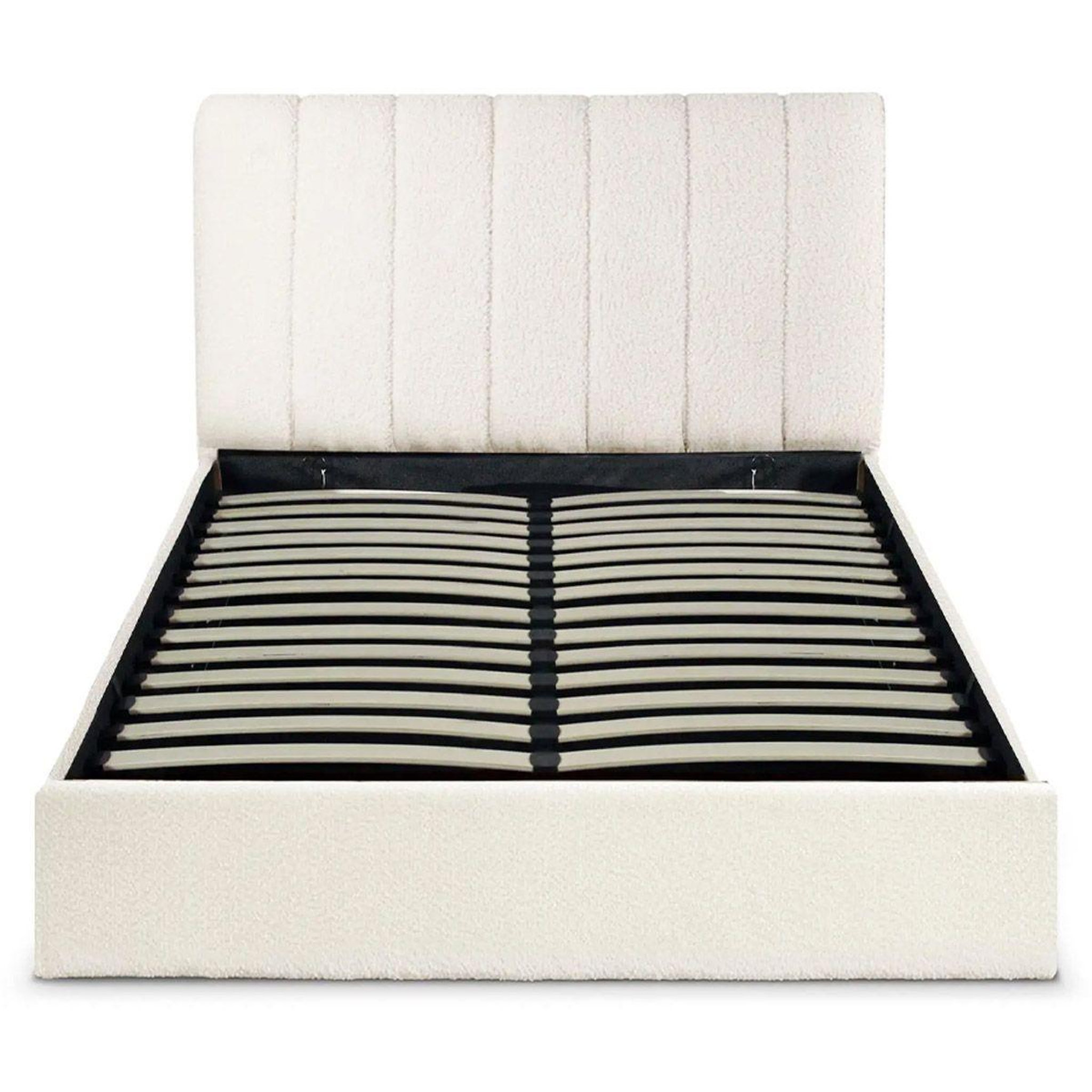 Paris Prix Lit coffre design bouclette  songa  140x190cm beige